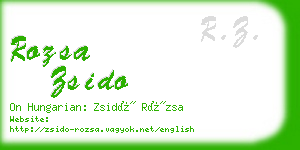 rozsa zsido business card